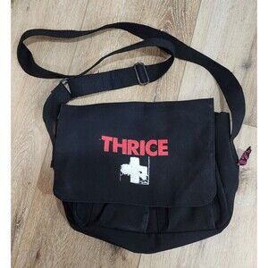 Thrice Messenger Bag Cinder Block Love Hate Art Fashion Music Emo Y2K Rare